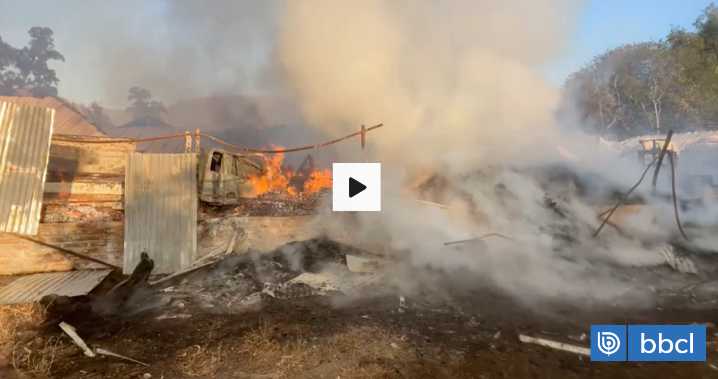 Incendio destruye empresa de pallets y varios vehículos en Lampa