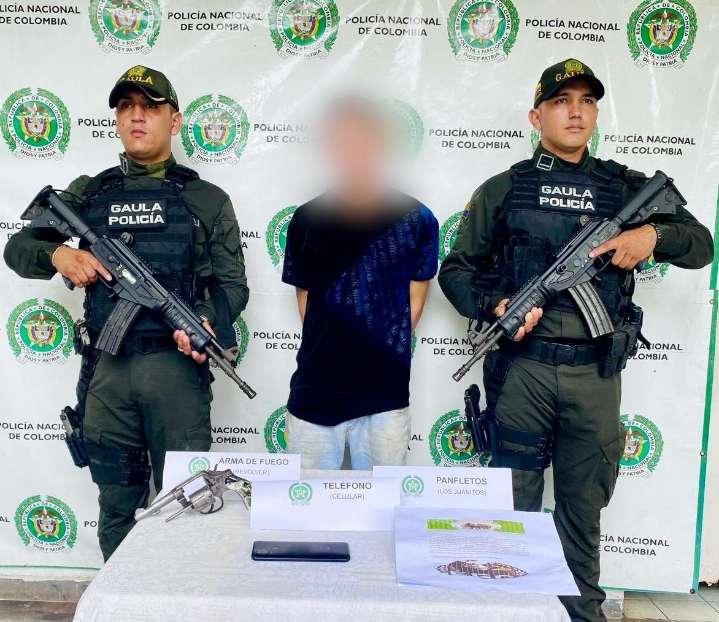 Capturan a presunto integrante de ‘Los Juanitos’ en Granada, Meta, por tráfico de armas y extorsión