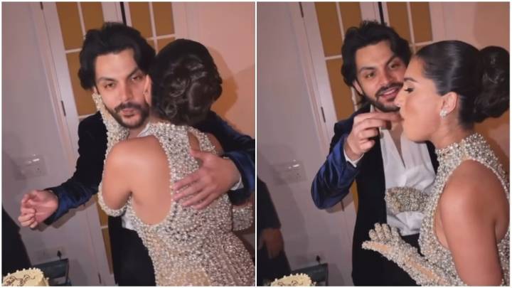Tara Sutaria shares kiss and hug with Veer Pahariya on her 30th birthday. Watch