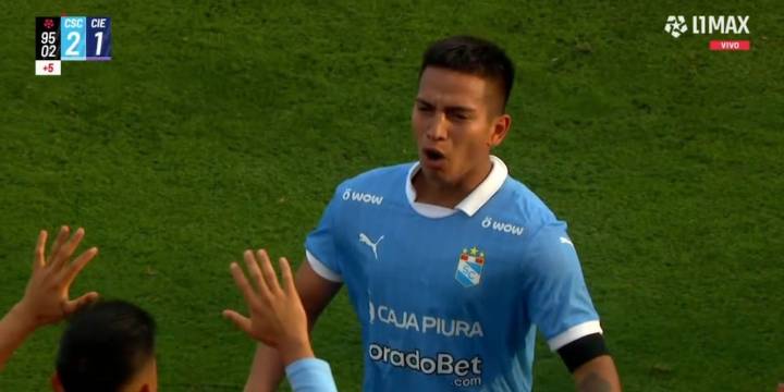 Golazo de tiro libre de Martín Távara para la agónica victoria de Sporting Cristal vs Cienciano por Liga 1 2025