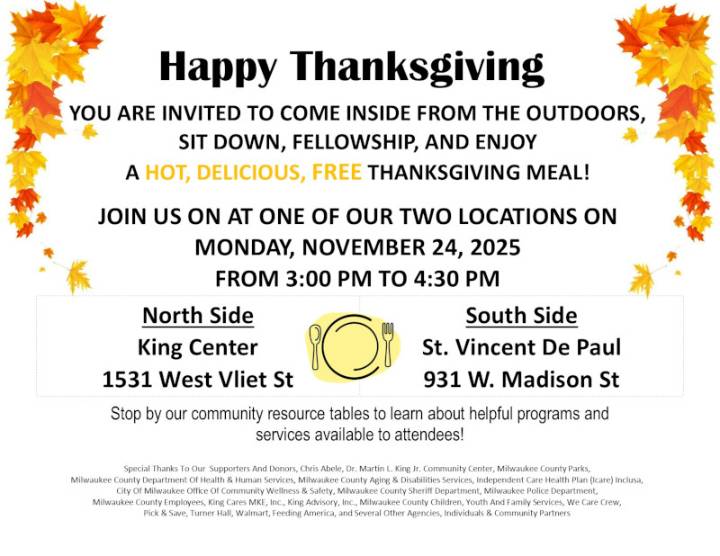 Free Thanksgiving Meals on November 24
