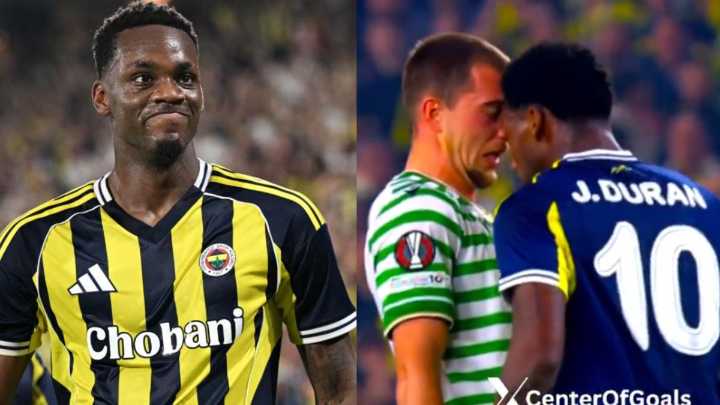 Jhon Durán, otra vez 'preso' de su temperamento: insólita expulsión en la Europa League por lanzarle un cabezazo a un rival (video)