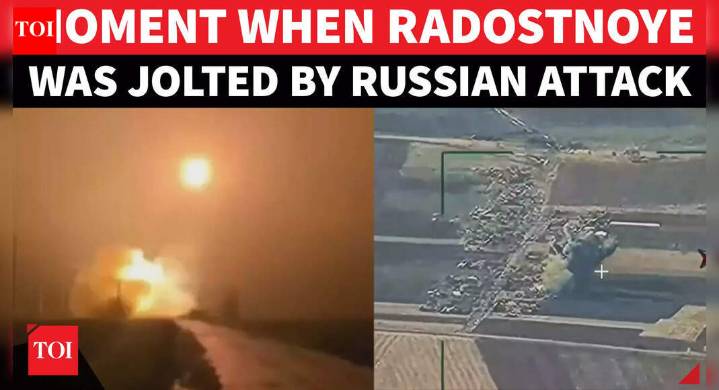 Shockwave in Radostnoye: Russia’s Sudden Strike Captured; Dramatic Footage Shows Impact
