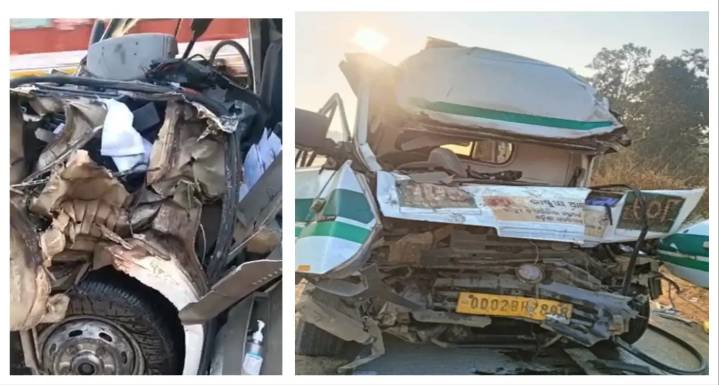 1 Killed, 5 Critical As Ambulance Rams Into Truck In Odisha’s Sambalpur