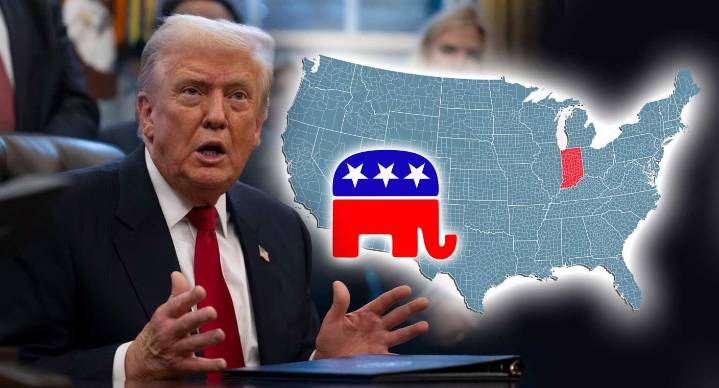 Presiona Trump a gobierno de Indiana para modificar mapa electoral y tener mayoría Republicana