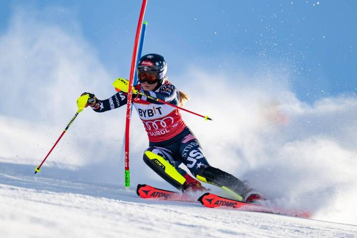 Mikaela Shiffrin dominant again in slalom for record-extending 103rd World Cup win