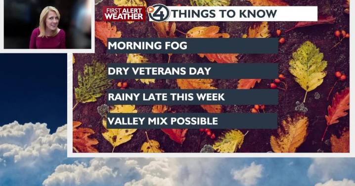 😶🌫️A foggy start to Veterans Day, wet weather returns later this week