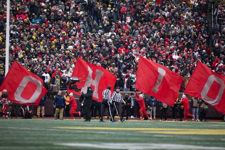 No. 1 Ohio State beats Michigan, eliminates Oregon from Big Ten title game contention