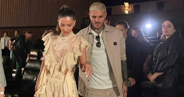 En fotos: el look nupcial que lucieron la China Suárez y Mauro Icardi en la presentación de "Hija del Fuego"