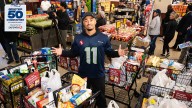 Seahawks Players Spend Day In Community At Food Banks & Drives