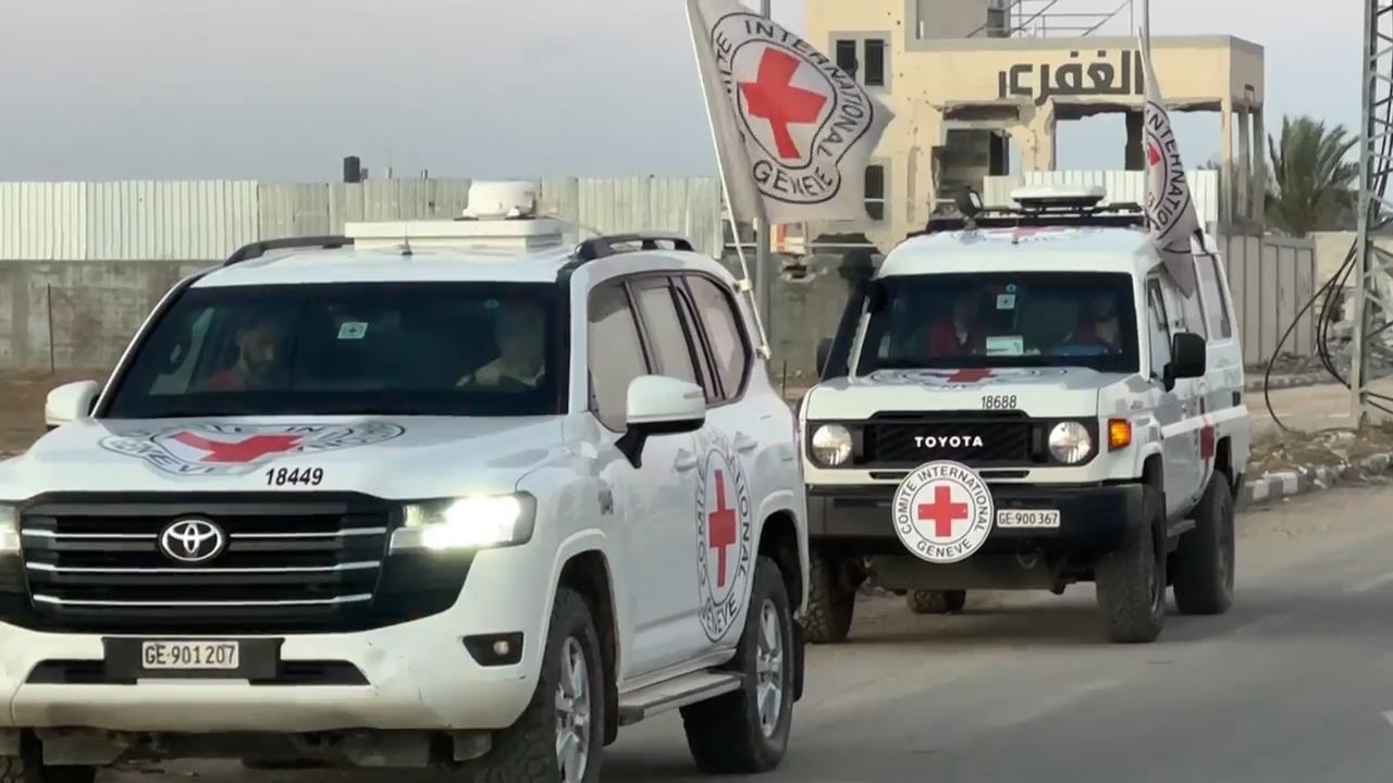 Israel says Palestinian militants handed over human remains to the Red Cross