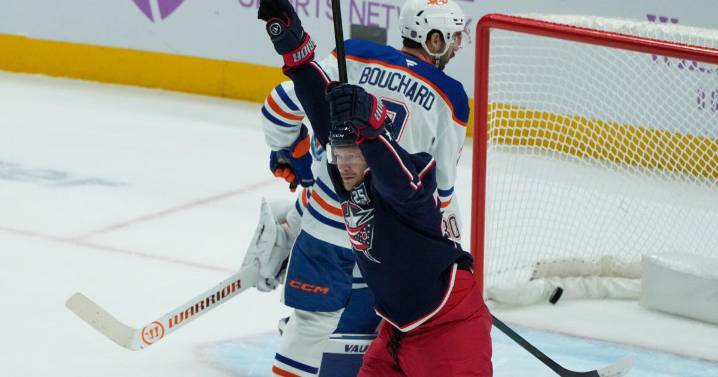 Olivier scores 2 goals to help lift Blue Jackets past Oilers 5