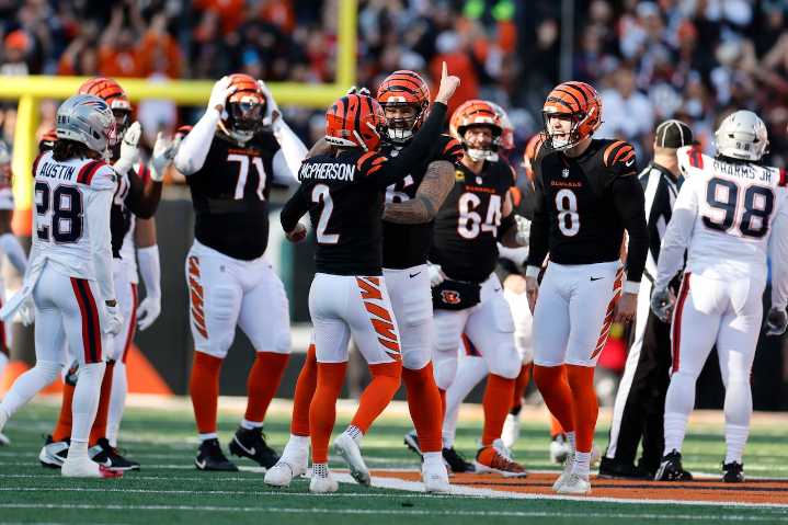 Watch Evan McPherson break a Bengals record against the Patriots