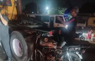 Colisión entre moto y camión de carga dejó una persona lesionada en la Autopista del Sur en Carabobo