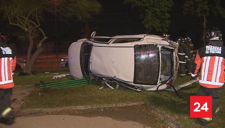 VIDEO | Así fue el fatal accidente de auto que se volcó por ir a "alta velocidad" en La Pintana