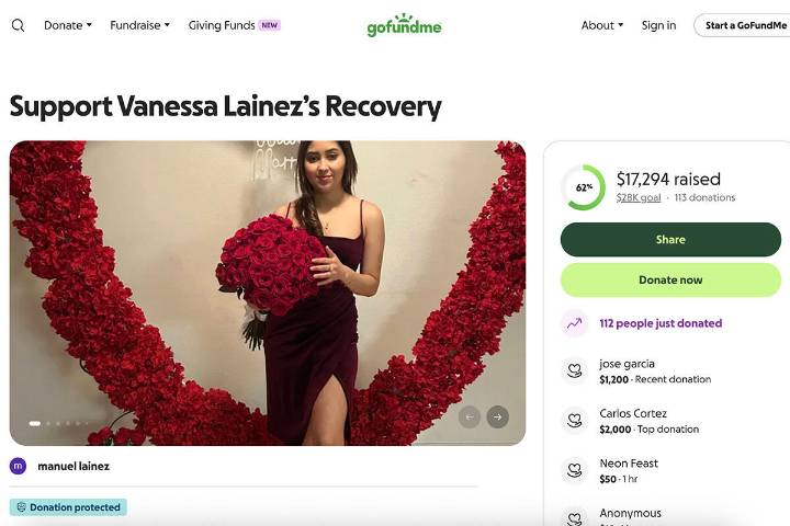 Las Vegas woman Vanessa Lainez fights for life in hospital after 12