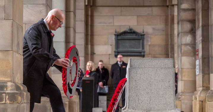 John Swinney leads Rememberance Sunday tributes as he says event is 'ever more inportant'