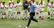 Prince William shows off his sports skills on historic trip to Brazil