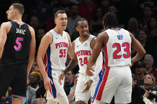 Duncan Robinson logra victoria en su regreso a Miami; Pistons vencen 138