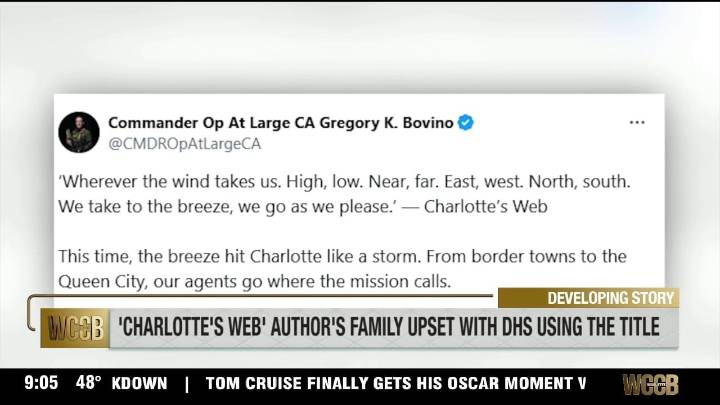 E.B. White's family upset with DHS for using book title as part of 'Operation Charlotte's Web' immigration crackdown