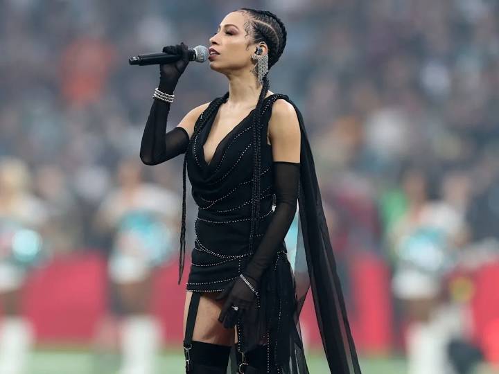 Anthem singer Karina Pasian ripped for ‘stripper’ dress says NFL approved outfit