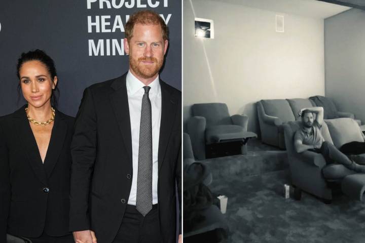 Meghan Markle and Prince Harry Share Inside Home Theater as They Watch World Series