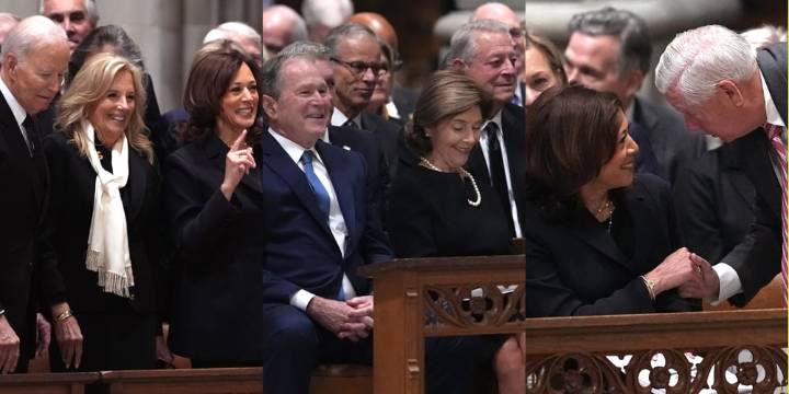 Former Presidents & VPs Gather for Dick Cheney’s Funeral: Obamas, Clintons Skip After Trump Seemingly Snubbed | Al Gore, dick cheney, George W. Bush, Jill Biden, Joe Biden, Kamala Harris, Laura Bush, 