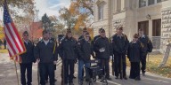 Veterans Day service held outside Hancock County Courthouse