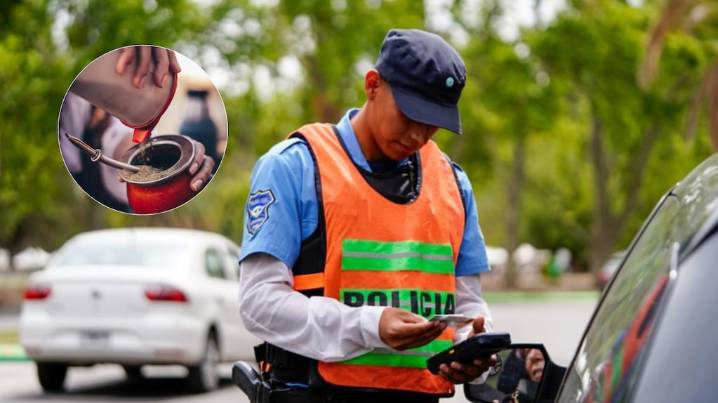 Mendoza: la multa por tomar mate al volante será de hasta $500.000