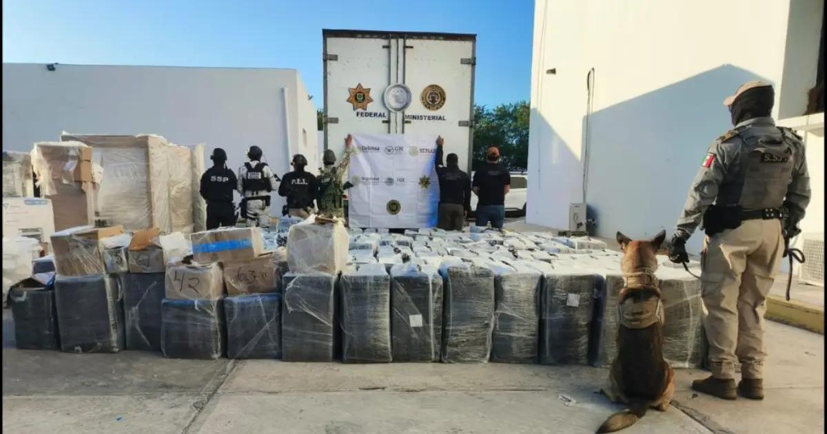 Aseguran cargamento de droga valuada en 69 MDP en la Campeche
