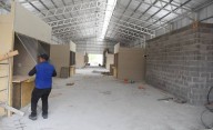 Avanza la construcción del galpón ferial del MTE en Trelew