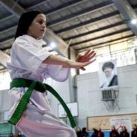 Iran girls kick down social barriers with karate