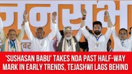 ‘Sushasan Babu’ takes NDA past half-way mark in early trends, Tejashwi lags behind