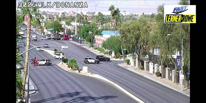 Police activity closes roadway in central Las Vegas
