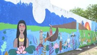 Inauguraron el mural que pintaron estudiantes en plazoleta Lavezzi de Villa Gobernador Gálvez