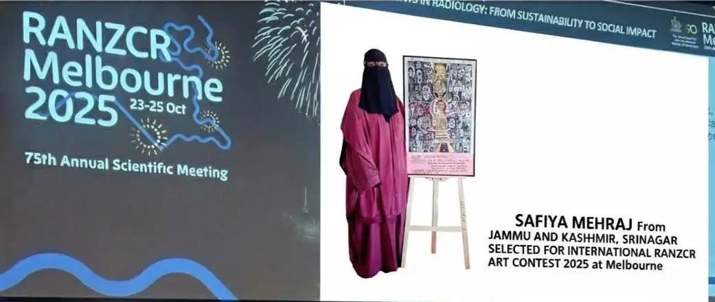 Kashmiri Scholar’s Artwork Among World’s Top 10 at RANZCR’s 90th Anniversary Contest in Melbourne
