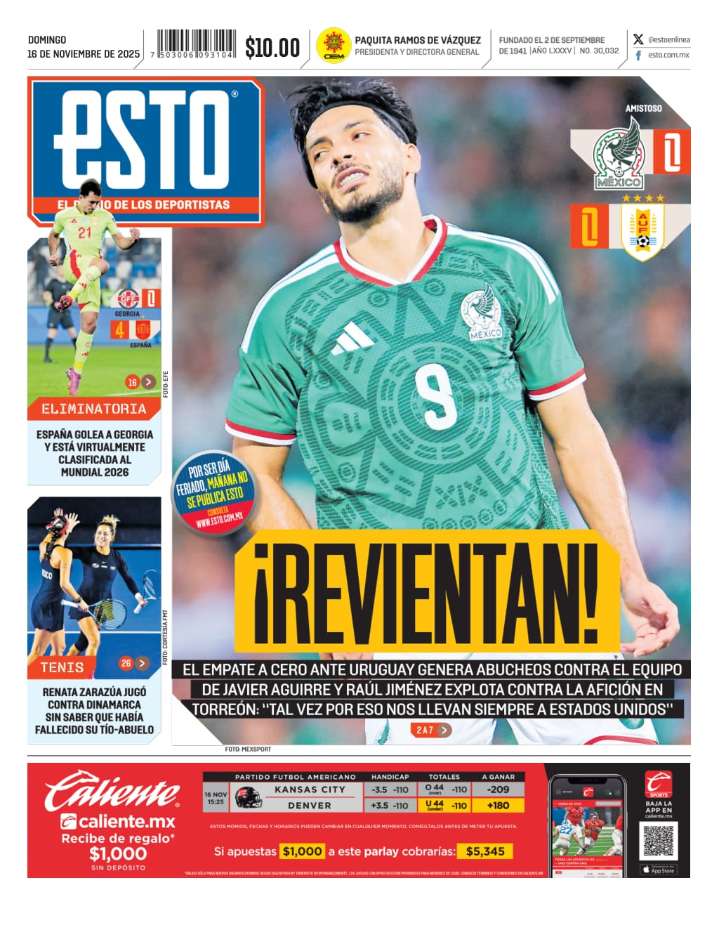 Portada ESTO 16 de noviembre de 2025