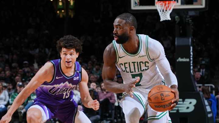 Celtics' Jaylen Brown rips refs after no foul call on late play vs. Jazz