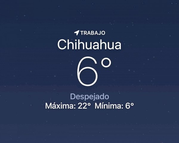 Amanece despejado y fresco con temperatura de 6 grados centígrados