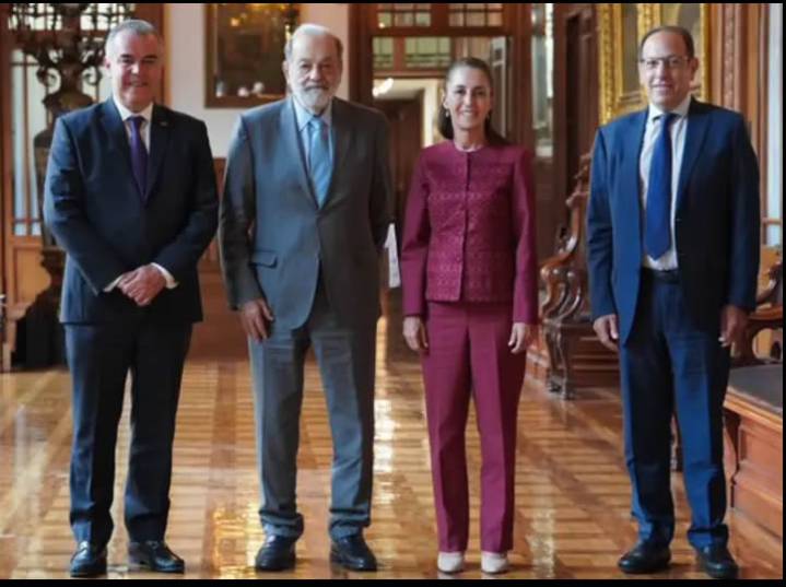 Slim ve buenas señales en la economía: Sheinbaum