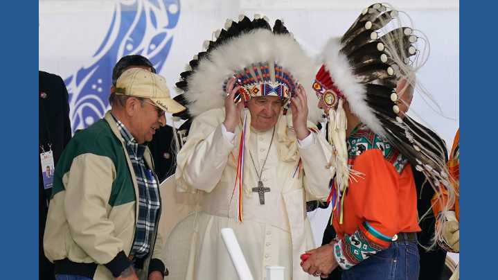 Pope returns 62 artifacts to Indigenous peoples from Canada as part of reckoning with colonial past
