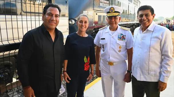 Sheinbaum inaugura estaciones del Tren Interoceánico