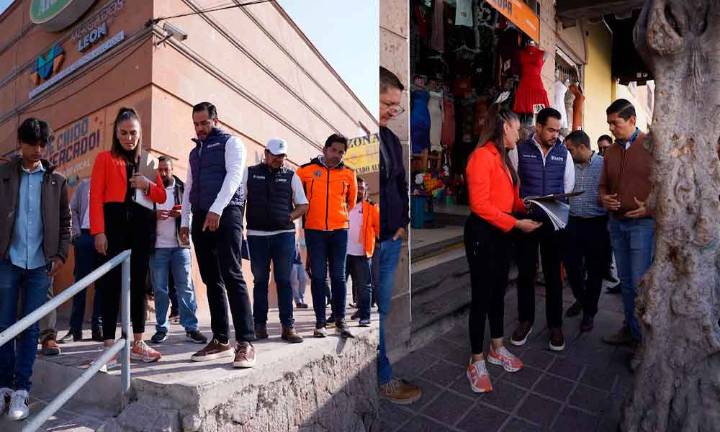 RENUEVAN BANQUETAS EN EL CENTRO HISTÓRICO DE LEÓN