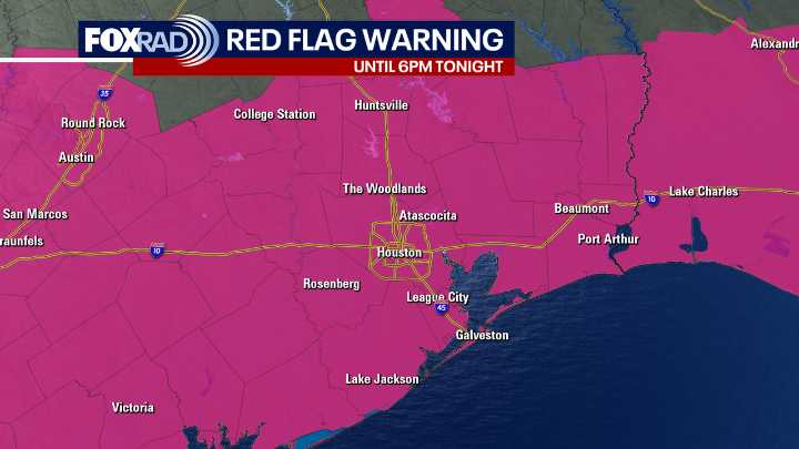 Houston weather: Red Flag Warning ahead of cold front