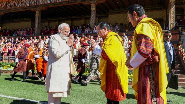 ‘Connected not just by borders but also cultures’: Modi arrives in Bhutan, inaugurates 1,020 MW hydroelectric project