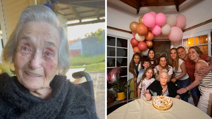La abuela de Sauce Viejo que cumplió 101 años y cuenta en un video su "secreto" de longevidad