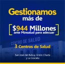 Alcalde Camacho, gestiona más de 944 Millones ante Minsalud para adecuar tres Centros de Salud
