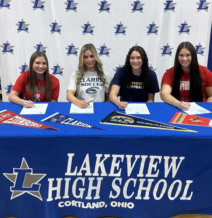 Four Lakeview athletes sign commitment letters