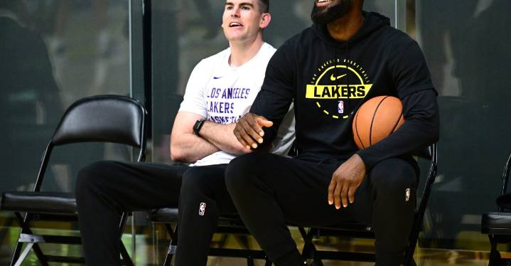 LeBron James may or may not have practiced with South Bay Lakers on Monday