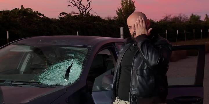 Man injured while driving after frozen balloon thrown through his windshield